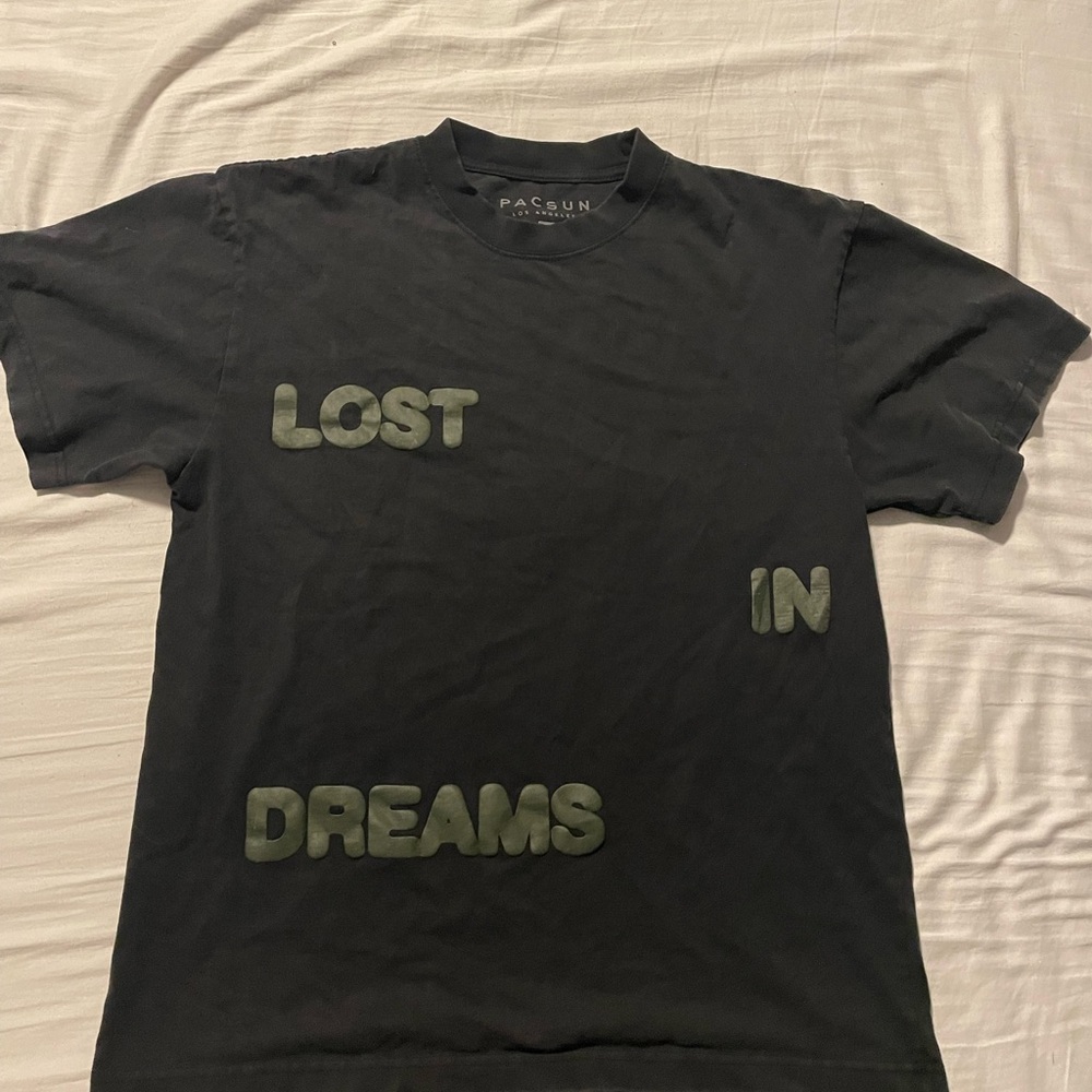 Lost In Dreams Puffer Shirt Men’s Medium Black Short Sleeve Crewneck Pacsun